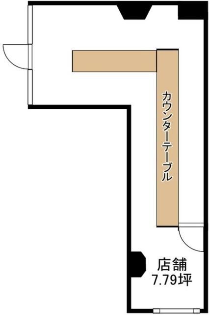 【大阪市北区・北新地駅徒歩1分】JR東西線　7.79坪・1階路面店！重飲食OK　カウンター付きカフェ＆バー居抜き